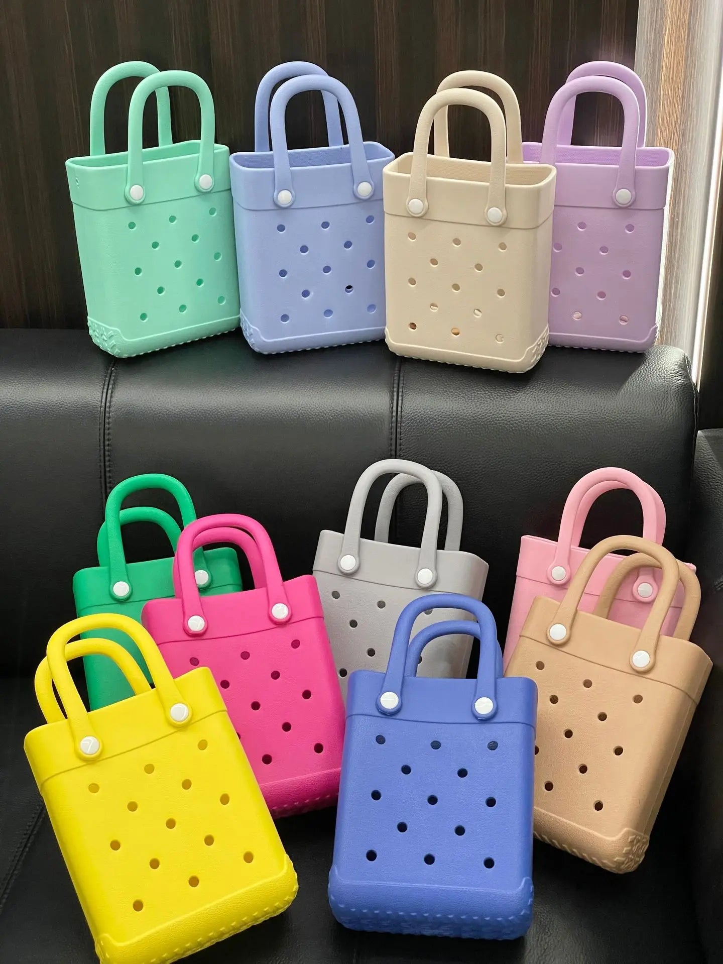 EVA Waterproof Mini Beach Tote Bag Travel Bags Sandproof  Small Size Handbag for Sports Gym Travel Market Outdoor