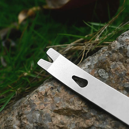 EDC Gear Stainless Steel Mini Crowbar Prybar Pry Bar Pocket Tool Camp Gadget Outdoor Utility Multi Multipurpose Camping Gadgets