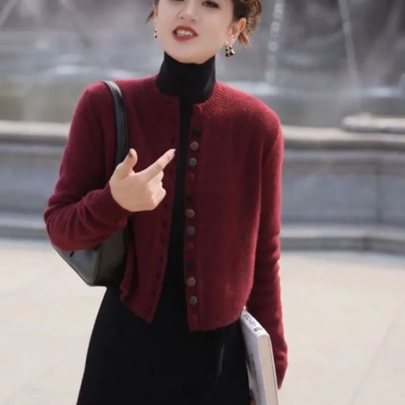 Thin Cardigan Sweaters for Women Clothing Autumn Fashion Clothes Basic Coat Women Jacket Casual Outerwear Streetwear Knit Tops