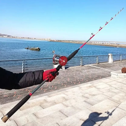 1.6M Saltwater Offshore 100-300g Casting/Spinning Carbon Fiber Boat Fishing Rod Portable Travel Fishing Rod EVA Handle Surf Rod