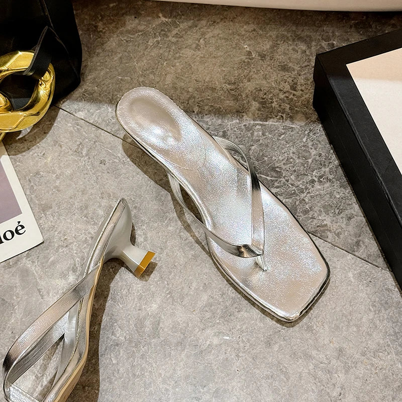 Female Summer Sexy Heels Sandals Slides Ladies Shoes Fashion Women Pumps Flip Flops Luxury High Heels Slippers Shoes