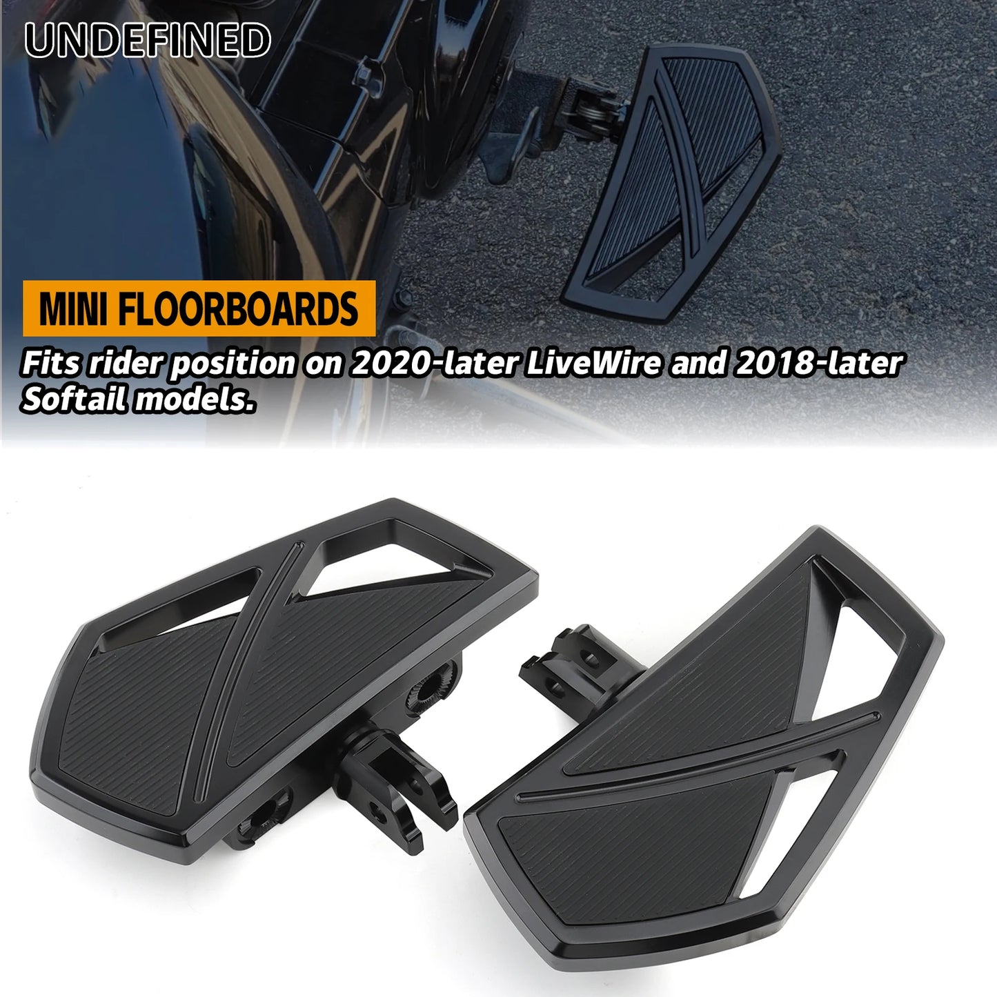 Motorcycle Floorboards Phantom Front Foot Pegs Fit for Harley 2018-2023 Softail Fat Boy Sport Glide FLSB Street Bob FXBB Fat Bob