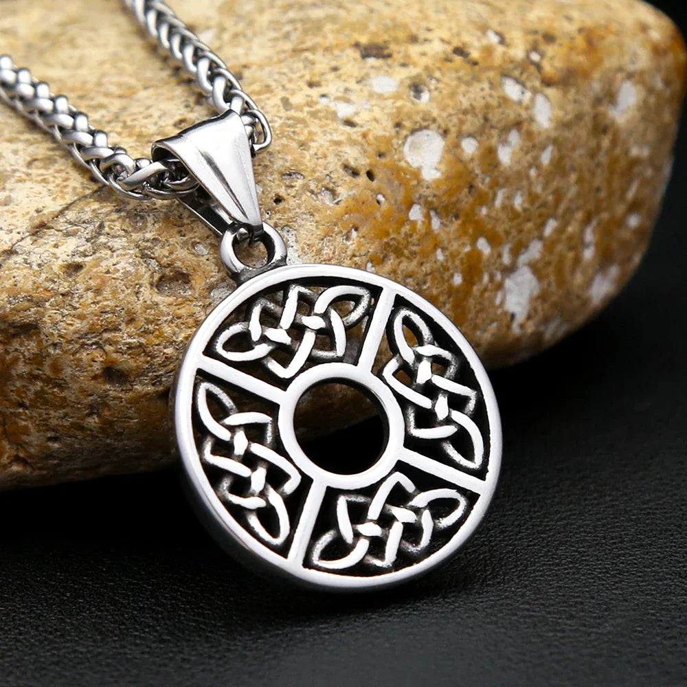 Fashion Small Size Viking Celtic Knot Necklace Stainless Steel Nordic Amulet Pendant For Men Women Jewelry Gifts Dropshipping