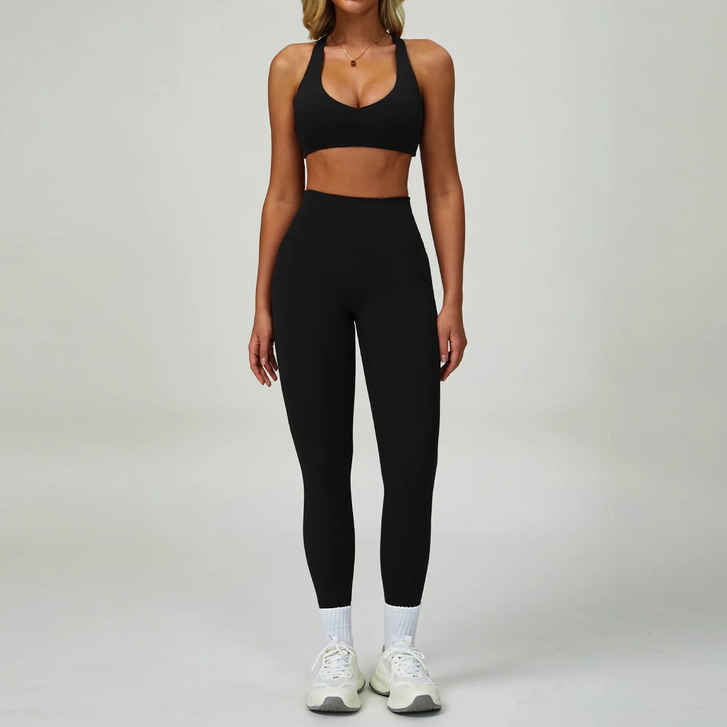 3PCS Yoga Sets Workout Set Women 2 Pieces Gym Suits High Waist Leggings Sport Bra Outfits Long Sleeve Fitness Running Sportswear