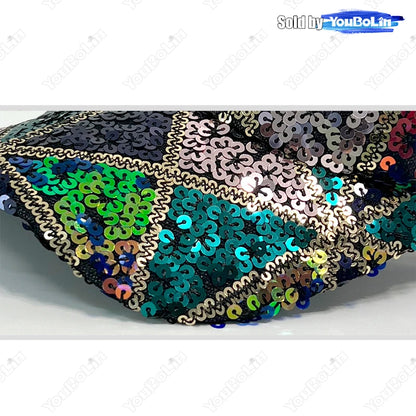 Summer Shiny Sequin Back Mesh Adjustable Cotton Baseball Cap Sun Hat