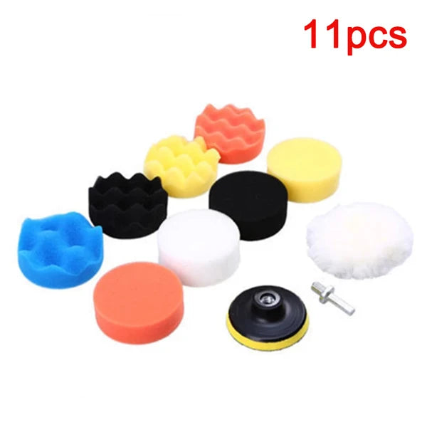 Car Polishing Disc Self-Adhesive Buffing Waxing Sponge 3inch Wool Wheel Polishing Pad For Car Polisher Drill Adapter
