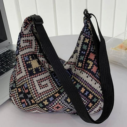 Neutral style tote bag for men and women, featuring ethnic style. New arrivals for spring and summer. Single shoulder bag. Fashi