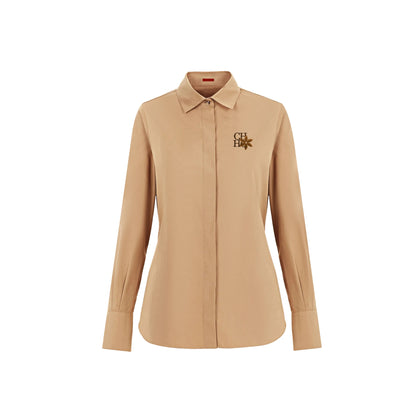 CHCH 2024 Fashion New Shirt Office Lady Shirt Women's Elegant Blouse Lapel Long Sleeve Leisure Commuting Top Female Clothing