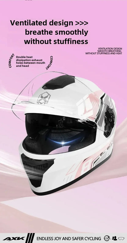 Unisex Motorcycle Helmet Winter Anti-Fog Warm Full Cover Helmet For Men And Women Electric Car Cycle Motorcycle Equipment Access