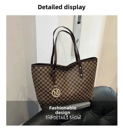 Vintage Ladies Tote Bag Large Capacity Fashion Elegant Handbag Classic Underarm Bag Women's Shopping Bag