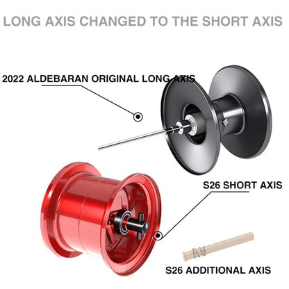 KKR S26 New DIY Ultralight Spool For 2022 ALDEBARAN BFS Baitcasting Reel Bait Finesse Lightweight Shallow Spare Coil