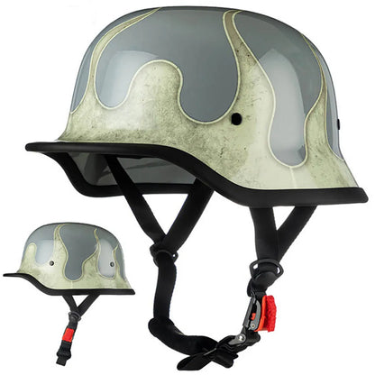 Motorcycle German Style Scoop Helmet Retro Half Helmet For Men And Women Summer Cruising Electric Bike Helmet DOT Approved