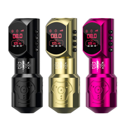 DM New Red-Dragon Wireless Tattoo Machine LED LargeScreen Customized Motor Wireless Tattoo Power Tattoo Gun For Permanent Makeup