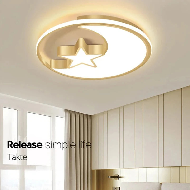 Modern LED Ceiling Light Minimalist Bedroom Lamp Home Decor Ceiling Chandelier Children's Room Lustre Living Room Lights Fixture