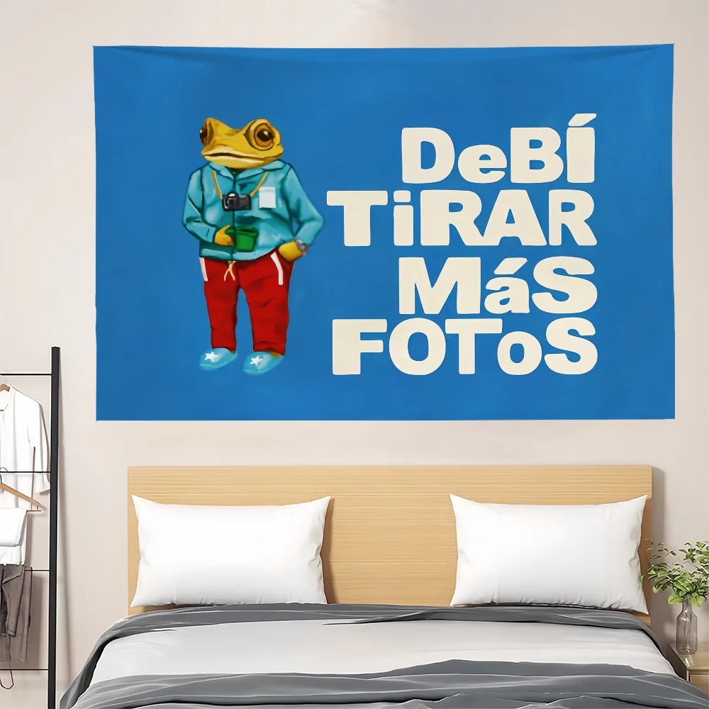 singer Bad b-Bunny DeBi TiRAR MaS FOToS d-dtmf flag Room Dorm Camping Party Art Style Garage Bar wall Picnic Decoration Banner