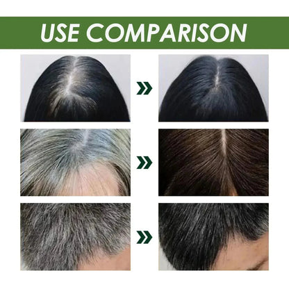 Natural Herbal Hair Dye Shampoo 3 in 1 Hair Color Shampoo Non-irritating Lasting Repair Nourish Gray White Hair Care Women Men