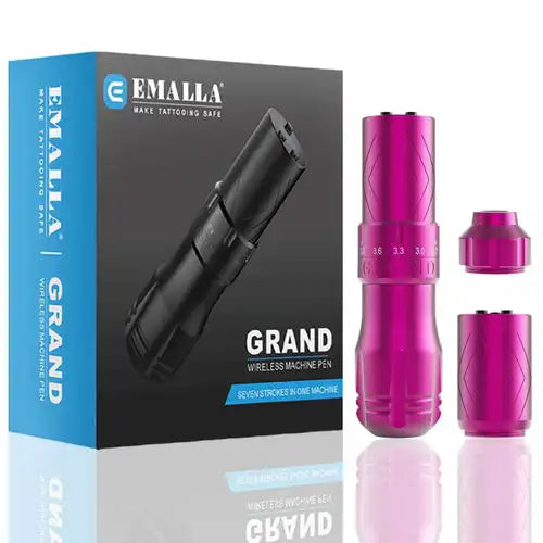 EMALLA GRAND Wireless Tattoo Pen Machine Adjustable 7 Strokes Brushless Motor 1800mAh Tattoo Permanent Makeup Pen Machine Supply