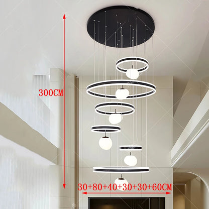 Modern Stair chandelier Pendant lights indoor lighting Ceiling lamp hanging light led Chandeliers for living room indoor lightin