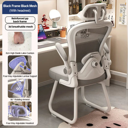 Office Chair Mesh High Back Desk Computer Chairs Dormitory Study Ergonomic Gaming Seats Home Furniture Thickened Seat Cushion