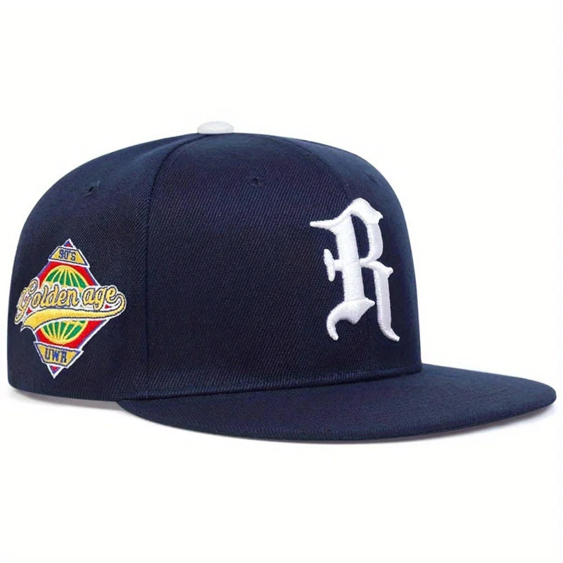 1piece Unisex R Letter Side Planet Embroidery Hip Hop Hat Outdoor Adjustable Sunscreen Leisure Hat Spring Autumn Travel Vacation