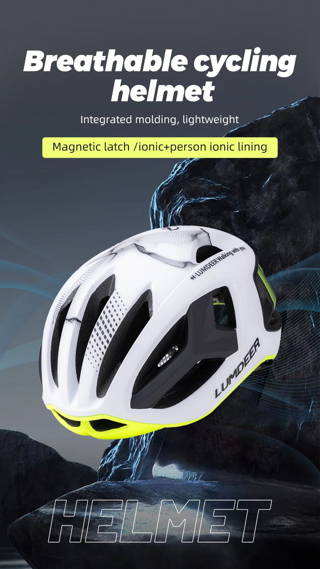 Eastinear new bicycle helmet ultra light breathable men and women outdoor sports cycling safety helmet with magnetic tail light