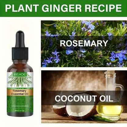Natural Rosemary Hair Growth Essential Oil  Strengthening Nourishing Moisturing Softening Luster Shiny Hair Care Healthy