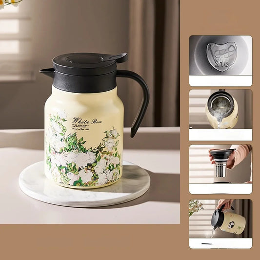 GIANXI Panda Insulated Teapot Large Capacity Warm Water Bottle For Household Use Hot Water Bottle Tea Making Steaming Tea Pot