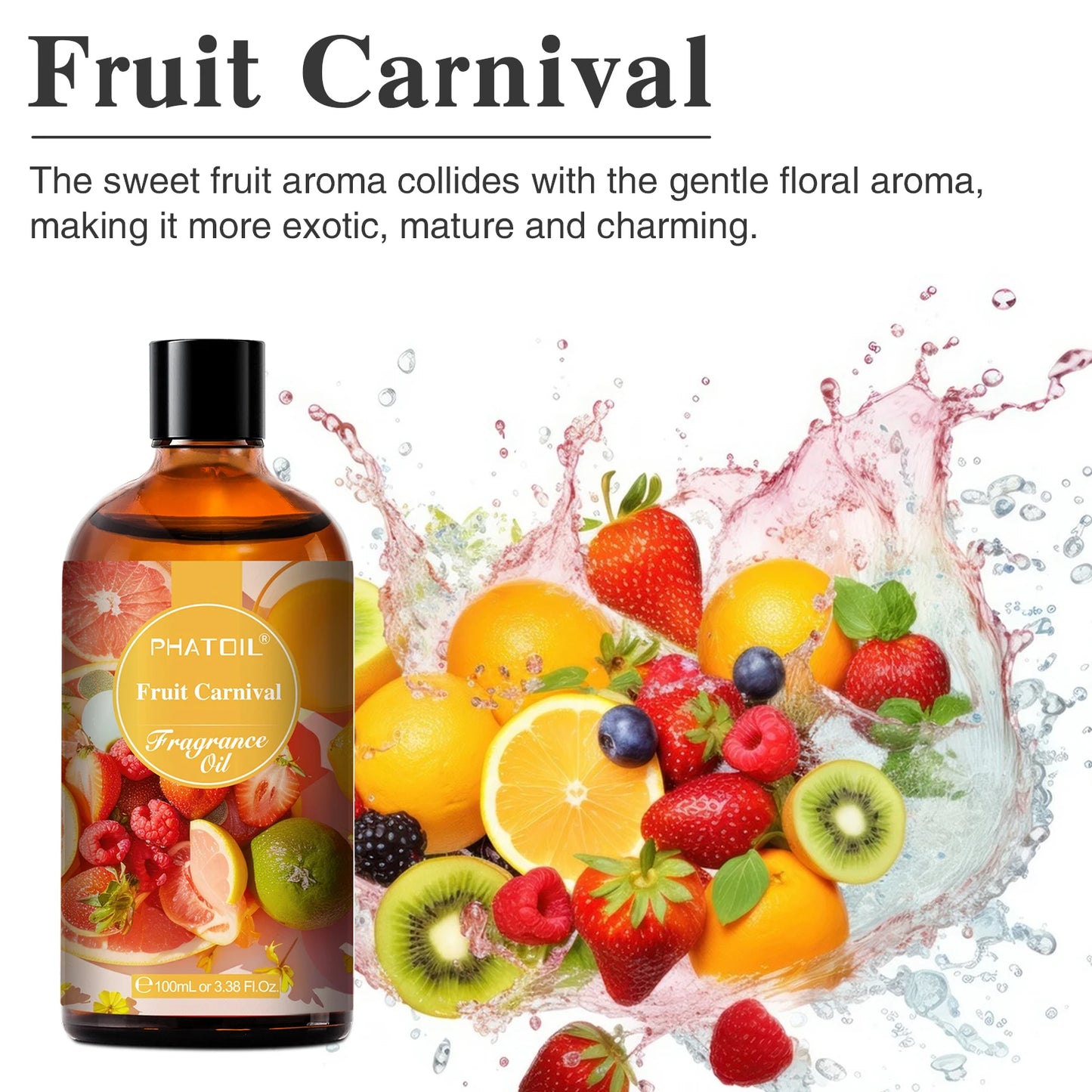 PHATOIL 100ML with Dropper Fragrance Oil For Diffuser Fruit Carnival Almond Vanilla Golden Vintage No.1 Lucifer's Letter Oils