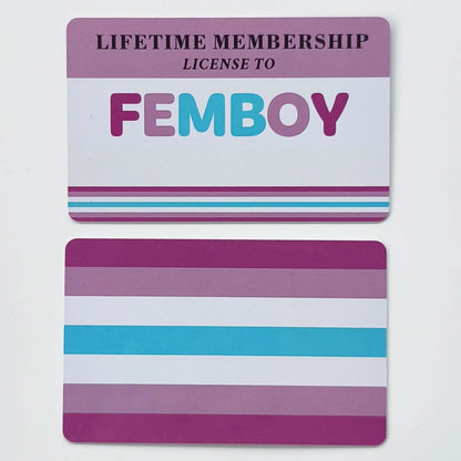 Writable LGBTQIA Identity Card LGBT Pride Cards Lifetime Membership Card perfect rainbow community gift
