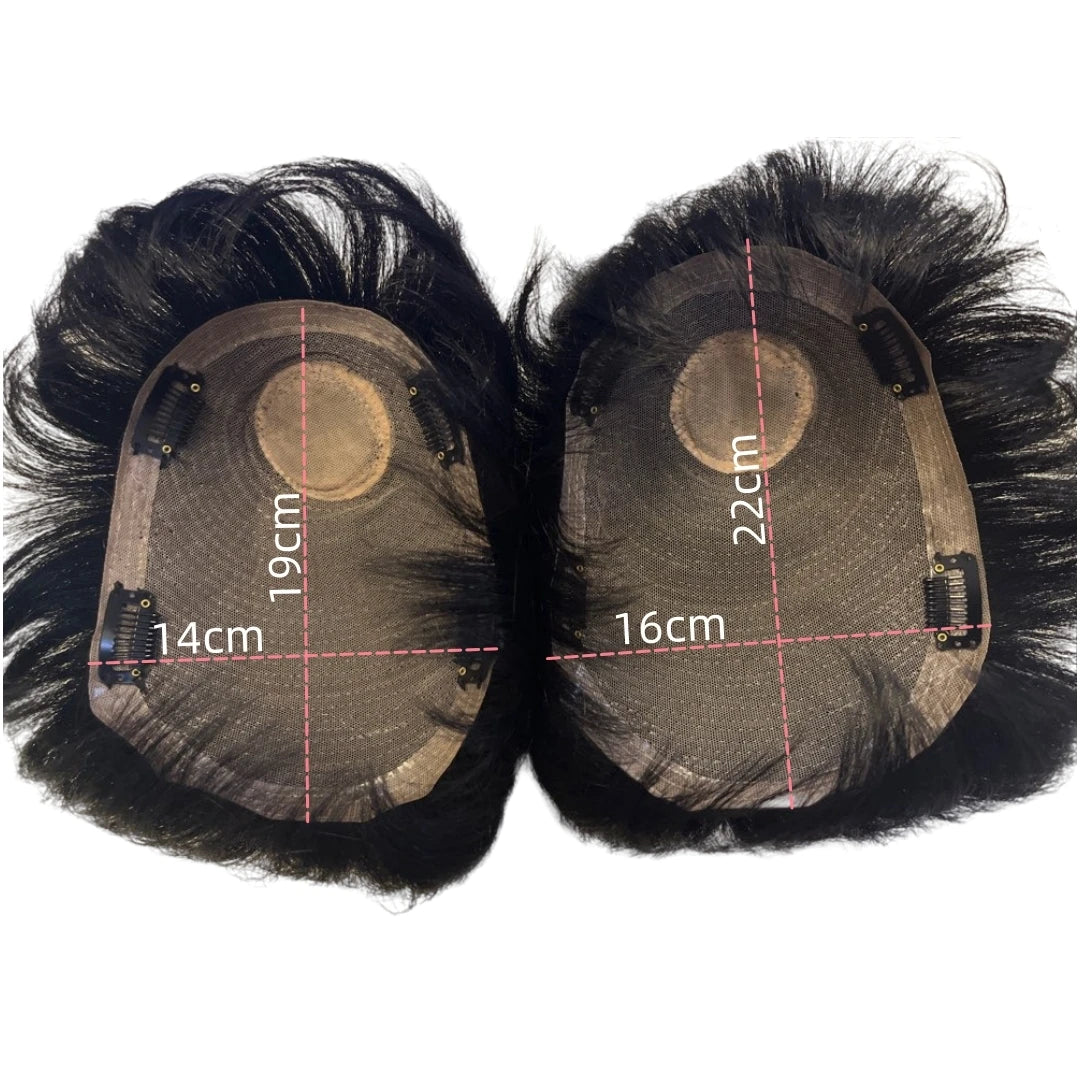 100% Human Hair Toupee Wigs for Men Hair Male Wig Capillary Prothesis Replacement System Men's Wig Real Hair for Cover Grey Hair