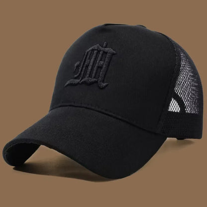 New Hat Men's Summer Thin High Top Baseball Cap Tide Big Head Fence Mesh Breathable Cap Sunscreen Sun Hat