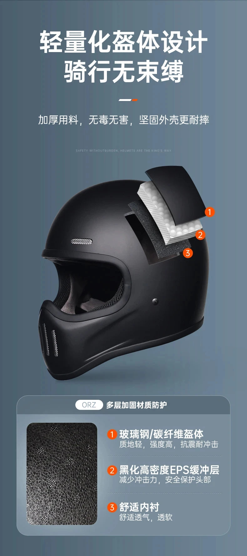 ORZ NEW Motorcycle FBR Full Face Retro Helmet Tokyo Style Motorcycle Casco Moto Japan TT Helmets Fiberglass With Clear Visor