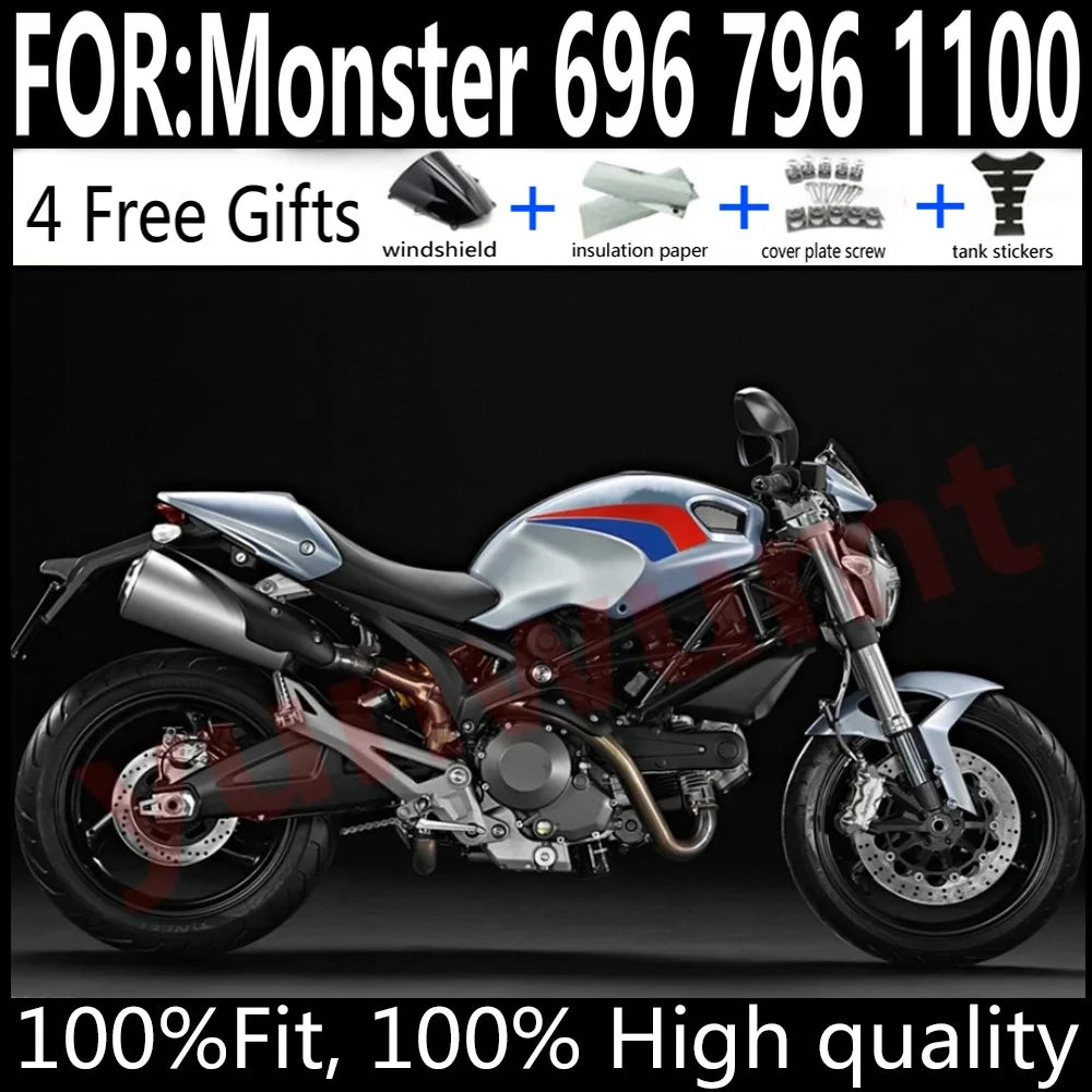Ducati Monster 696 796 1100 Motorcycle Fairings Kit ABS Plastic Body Work Tank Cover Seat Cowl Full Set