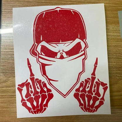 Car Sticker Car Window Decal Truck Outdoor Sticker Skull F U Middle Fingers Wicked Vinyl Decor Decals