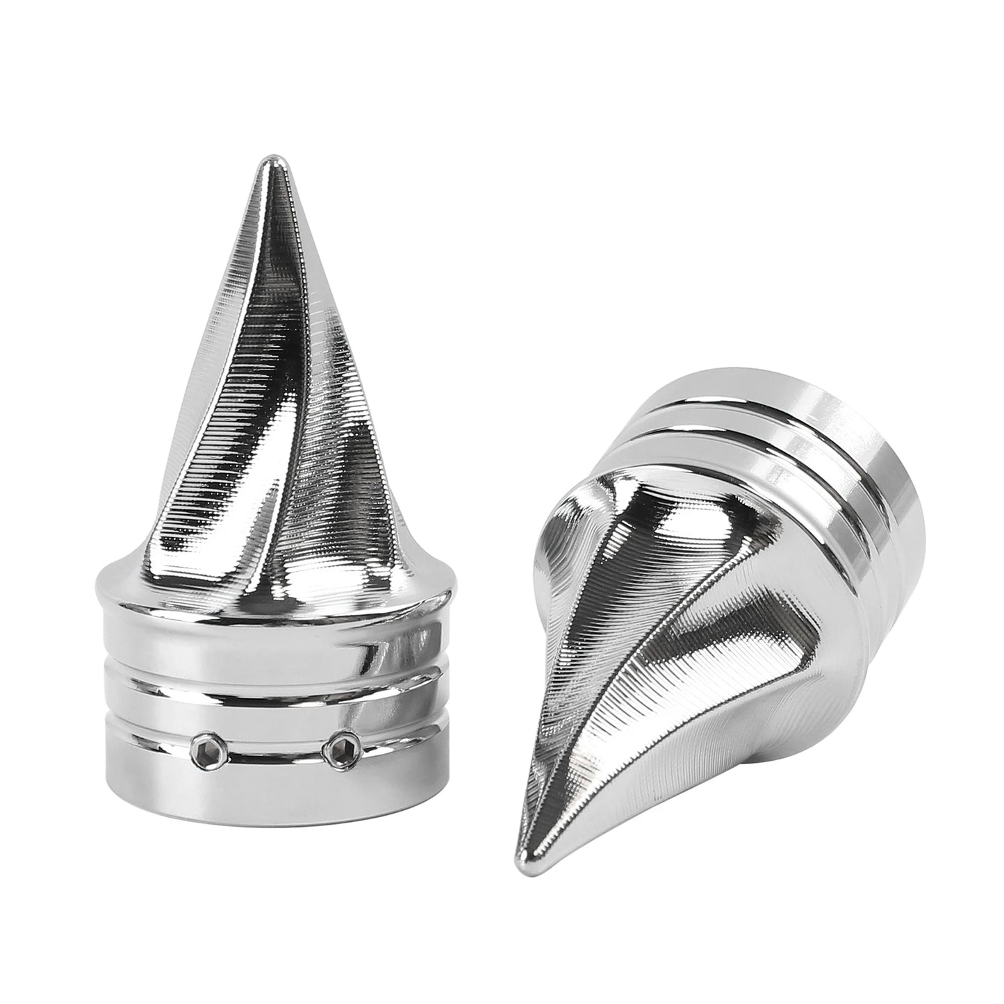 Motorcycle Front Twisted Axle Nut Covers Spike Axle Caps Fit For Harley Touring Sportster Dyna Street Glide Road King Road Glide
