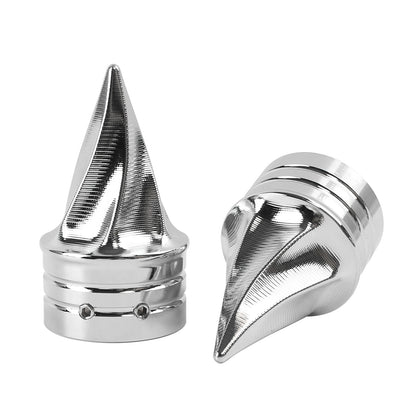 Motorcycle Front Twisted Axle Nut Covers Spike Axle Caps Fit For Harley Touring Sportster Dyna Street Glide Road King Road Glide