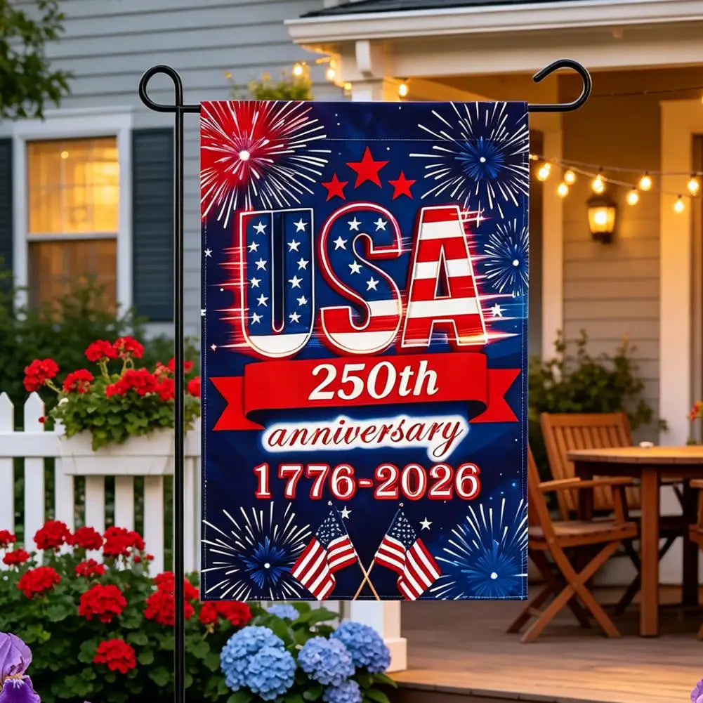 250th Anniversary American Garden Flag Decoration 250th Anniversary Free Double sided Three layered American Patriotic Flag