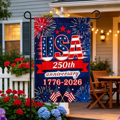 250th Anniversary American Garden Flag Decoration 250th Anniversary Free Double sided Three layered American Patriotic Flag