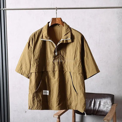 M/L/XL/2XL/3XL Pet Groomer Lapel Work Clothes Unisex Summer Salon Hairdressers Wrap Short Sleeves Barber Shop Gown Uniform
