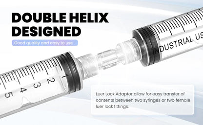 10/20/50/100Pcs Double Helix Luer Syringe Connector Sterile Transparent Pneumatic Parts PP Material Leak Proof Drug Guide Device