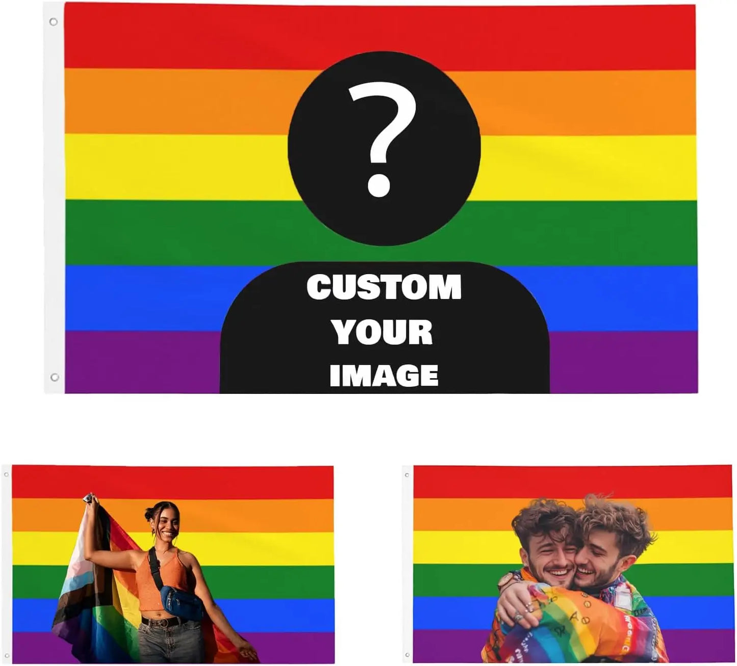 Custom Pride Flag 3X5 Ft Personalized Flags Design Your Image Funny Tapestry Poster For Decorate Clubs