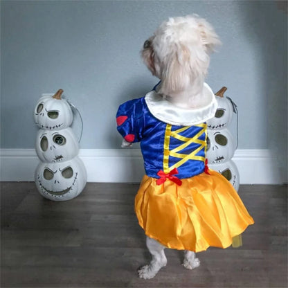 Princess Dog Costume Halloween Pet Costume Snow Princess Dress Cosplay Costume For Christmas Halloween Holiday Party Special