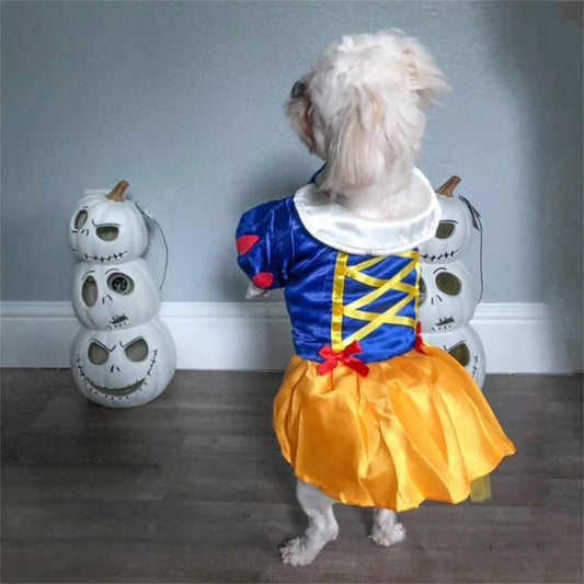 Princess Dog Costume Halloween Pet Costume Snow Princess Dress Cosplay Costume For Christmas Halloween Holiday Party Special