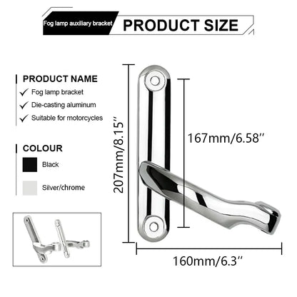for Harl-ey Auxiliary Lighting Auxiliary Lighting Brackets Fog Light for Ha-rley Cvo Street Glide Flhx 2006-2020 Frame Parts
