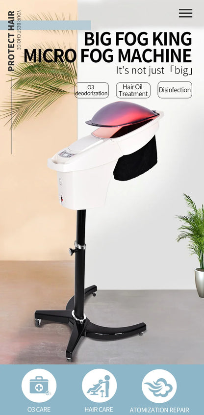 Big Micromist Professional Ultrasonic Micro Mist Ozone Hair Salon Steamer With Stand&Hair SPA Standing O3 Hair Steamer