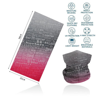Motorcycling Running Outdoor Sports Face Bandanas Men Neck Warm Gaiter Women Headscarf UV Protection Seamless Tube Face Shield