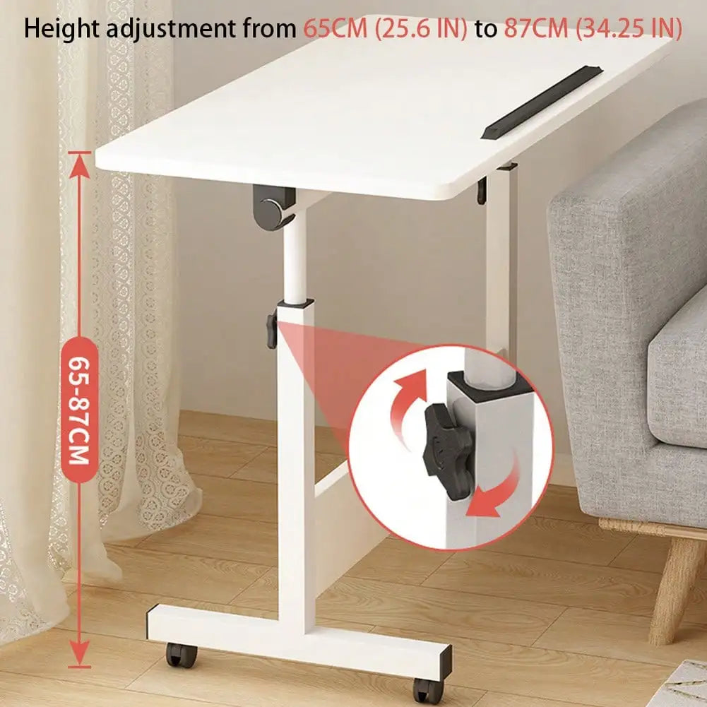 Foldable Standing Desk with Wheels – Compact Fixed-Height Table for Home Office & Small Spaces