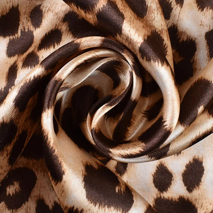 1PCS Women's Sexy Multicolor Leopard Print Woven Scarf Large Fashionable Headscarf for Travel Party Ladies Silk Square Scarf