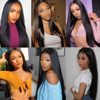 Straight Virgin Hair T13x6 Lace Front Wig Cap with Adjustable Straps,  Natural Hairline Transparent Lace Frontal Only Wig Cap