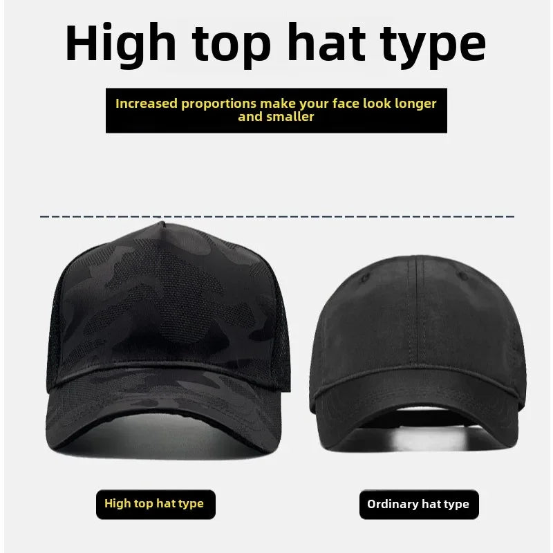 Summer Quick Drying Deeper Baseball Caps for men  Camouflage Big Size Mesh Breathable Dad Hat  Plus Size 65cm  Snapback Caps